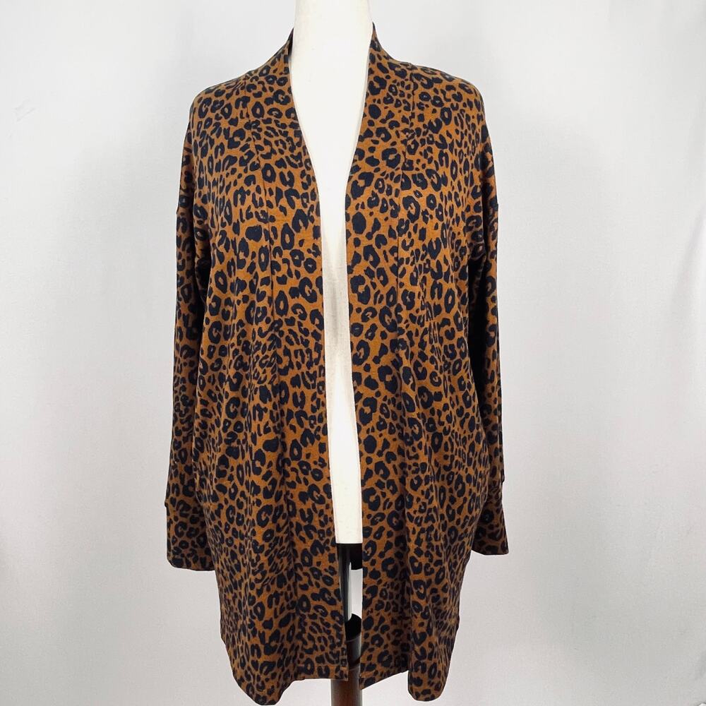 Sanctuary Leopard Long Cardigan Sweater Womens Size M